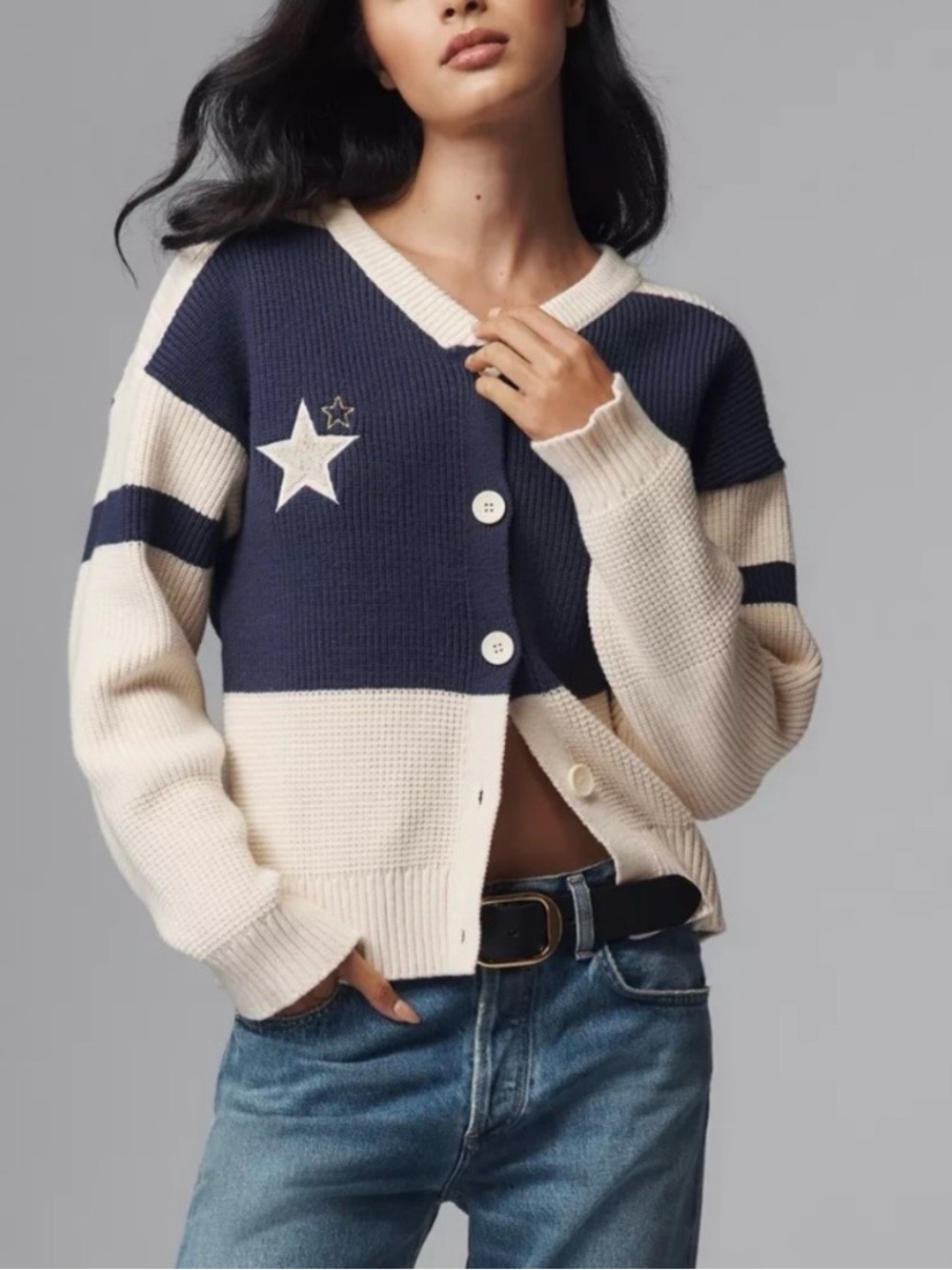 NWT Daily Practice Anthropologie Quarterback Cardigan Sweater size Small
